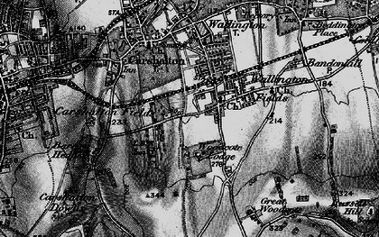 Old map of Carshalton on the Hill in 1896