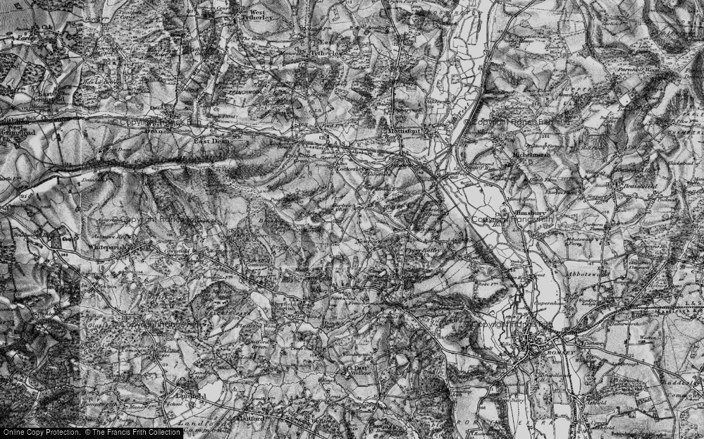 Old Map of Carter's Clay, 1895 in 1895