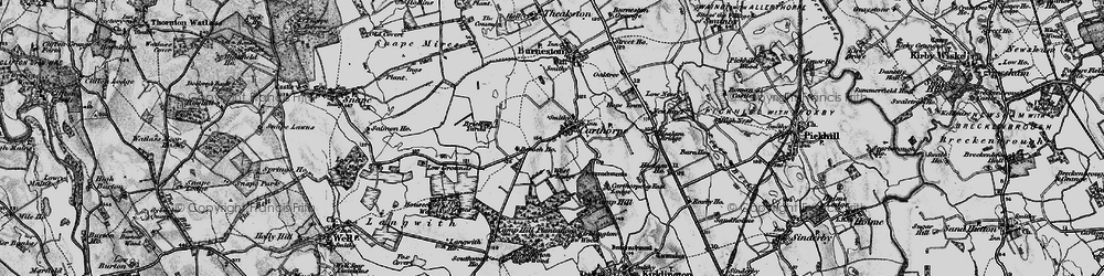 Old map of Carthorpe in 1897