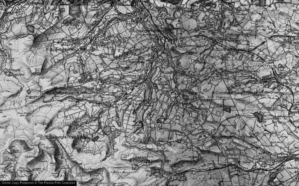 Old Map of Cartworth, 1896 in 1896