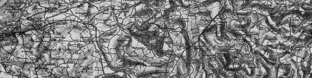 Old map of Carwynnen in 1896