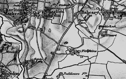 Old map of Cary Fitzpaine in 1898