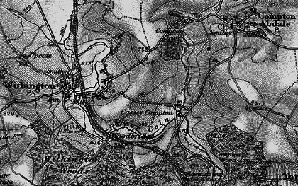 Old map of Cassey Compton in 1896