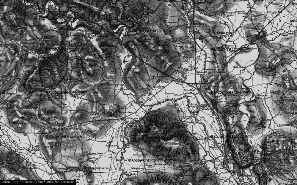 Old Map of Cassington, 1895 in 1895