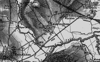 Old map of Cassington in 1895