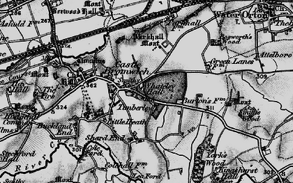 Old map of Castle Bromwich in 1899