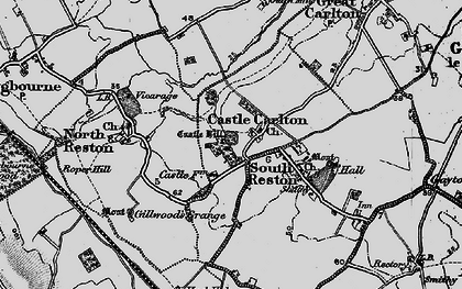 Old map of Castle Carlton in 1899