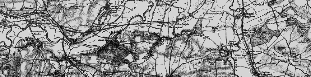 Old map of Castle Donington in 1895