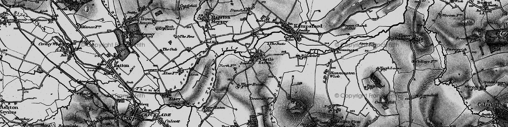 Old map of Droveway in 1896