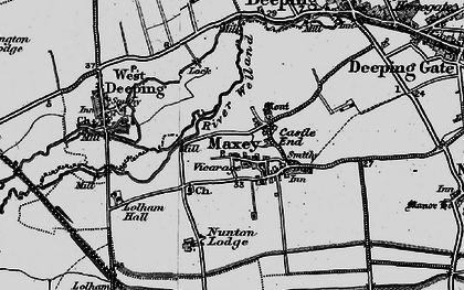 Old map of Castle End in 1898