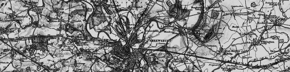 Old map of Castle Fields in 1899