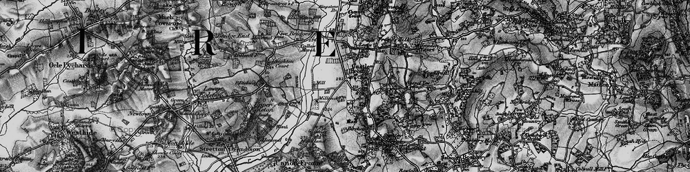 Old map of Castle Frome in 1898