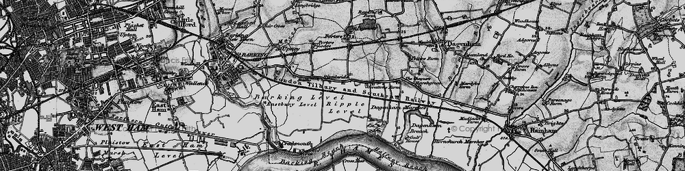 Old map of Castle Green in 1896