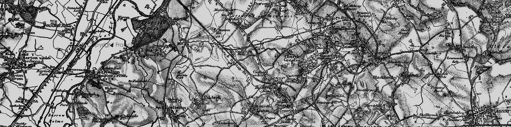 Old map of Castle Gresley in 1898