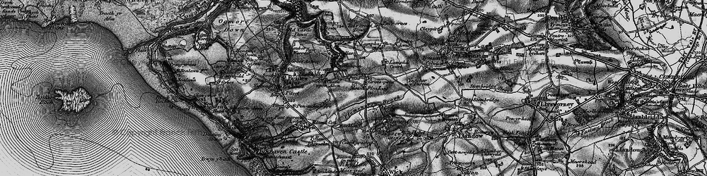 Old map of Castle-upon-Alun in 1897