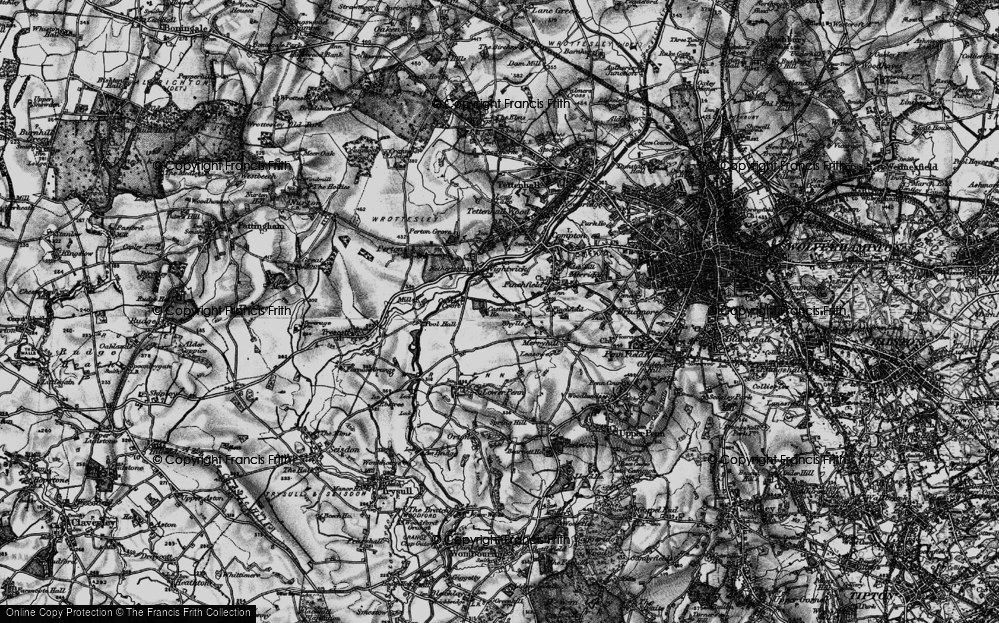 Old Map of Castlecroft, 1899 in 1899