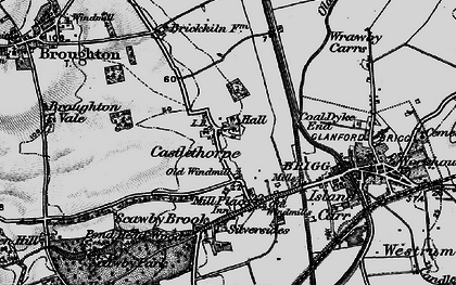 Old map of Castlethorpe in 1895