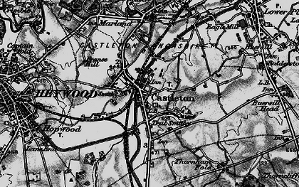 Old map of Castleton in 1896
