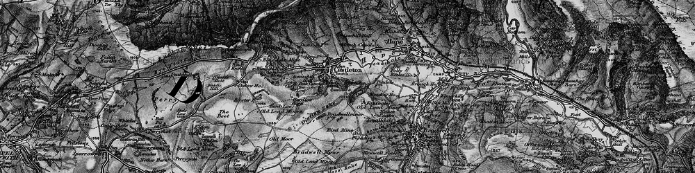 Old map of Limestone Way in 1896