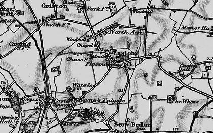 Old map of Caston in 1898
