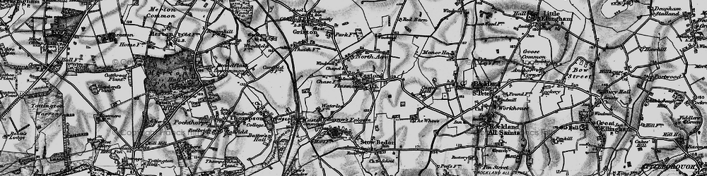 Old map of Caston in 1898
