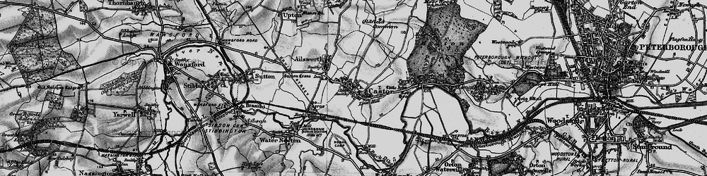 Old map of Castor in 1898