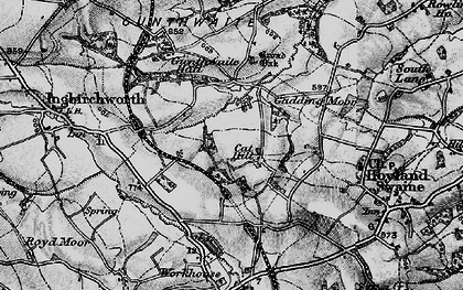Old map of Cat Hill in 1896