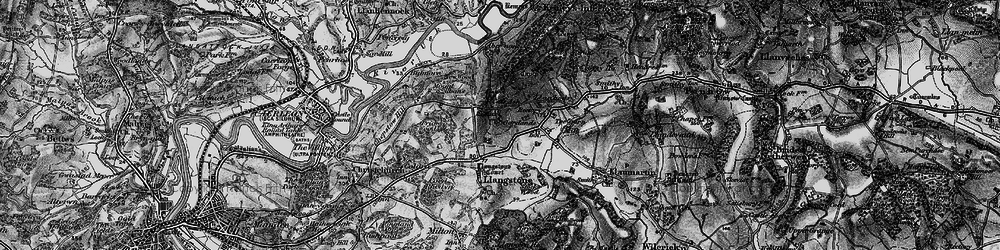 Old map of Cat's Ash in 1897