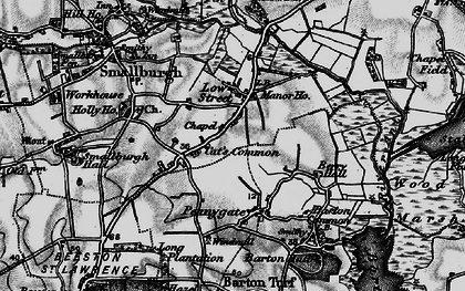 Old map of Cat's Common in 1898