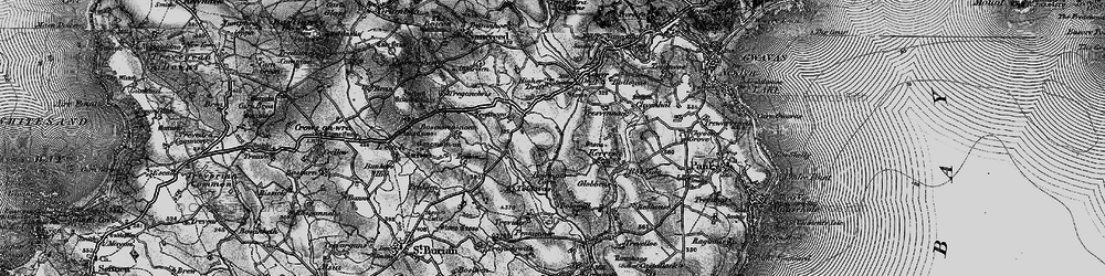 Old map of Bojewans Carn in 1895