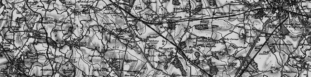 Old map of Catchems Corner in 1899