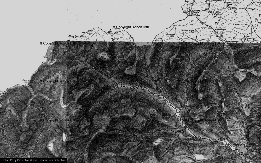 Old Map of Catcleugh, 1897 in 1897