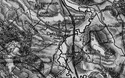 Old map of Catcliffe in 1896