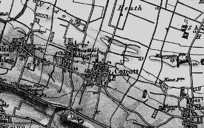 Old map of Catcott in 1898