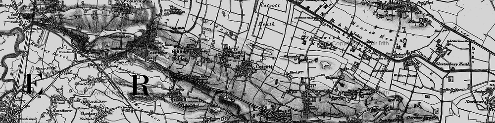 Old map of Catcott in 1898