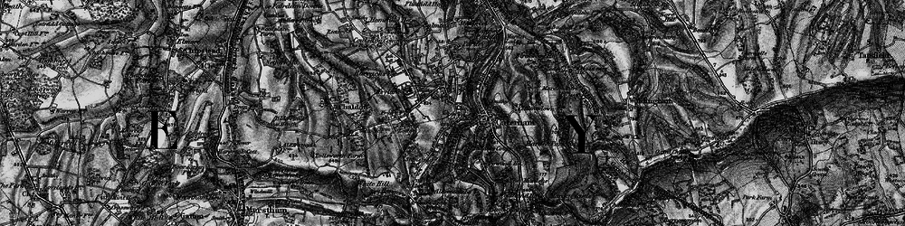 Old map of Caterham in 1895