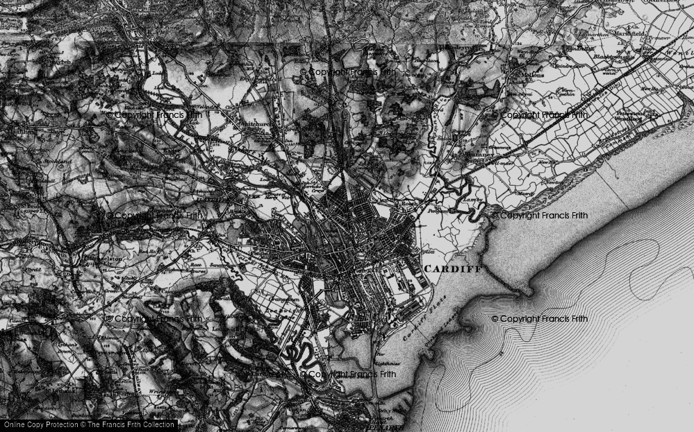 Old Map of Cathays, 1898 in 1898