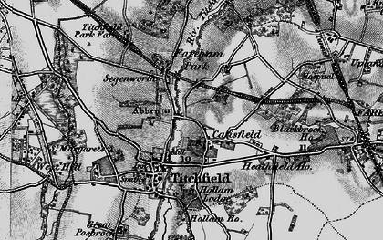 Old map of Catisfield in 1895