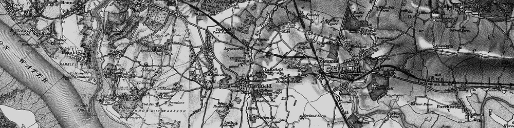 Old map of Catisfield in 1895