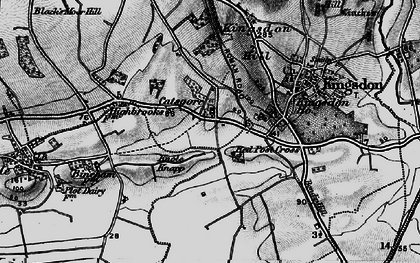 Old map of Catsgore in 1898