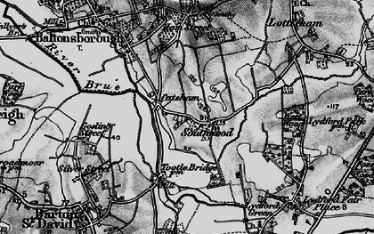 Old map of Catsham in 1898