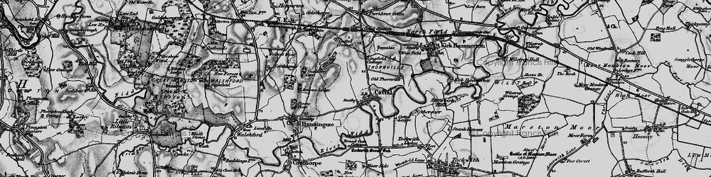 Old map of Cattal in 1898