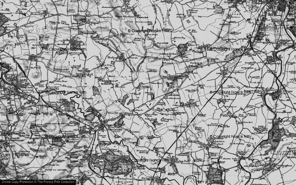 Old Map of Catterton, 1898 in 1898