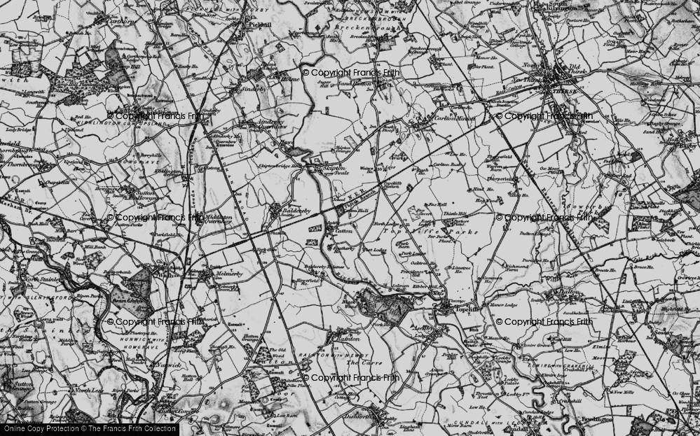 Old Map of Catton, 1898 in 1898