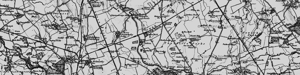 Old map of Catton in 1898