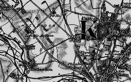 Old map of Catton Grove in 1898