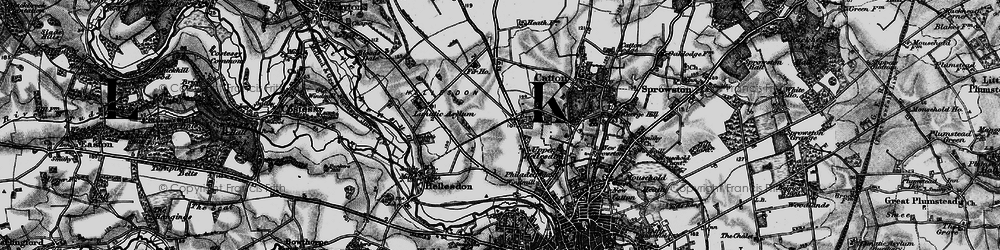 Old map of Catton Grove in 1898