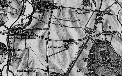 Old map of Caulcott in 1896