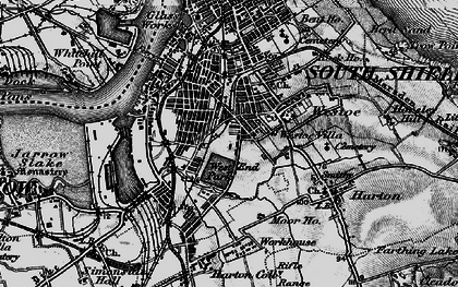 Old map of Cauldwell in 1898