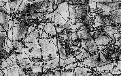 Old map of Caundle Marsh in 1898
